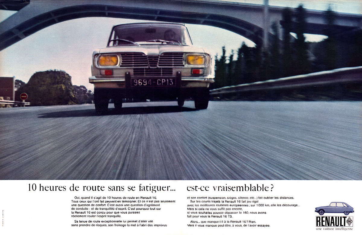 Advert Renault 1968