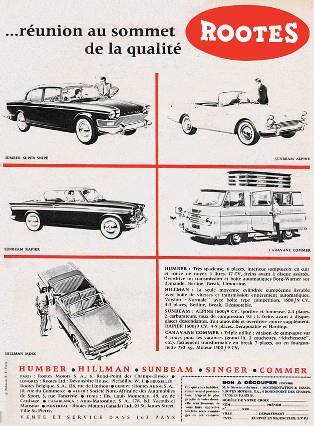 Advert Rootes 1961