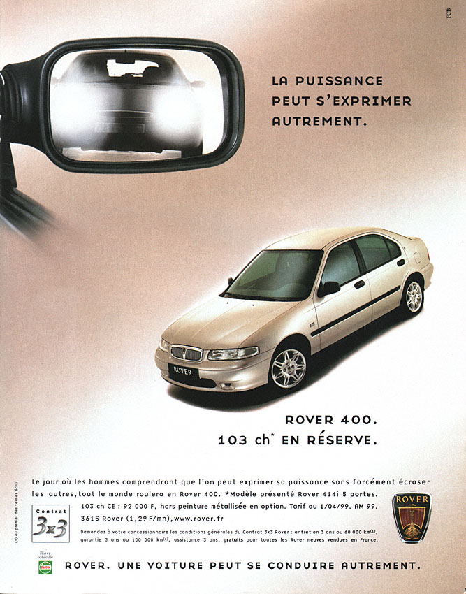 Advert Rover 1999