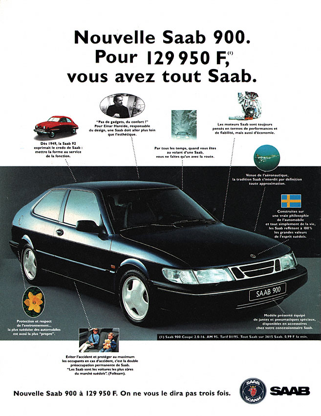 Advert Saab 1995