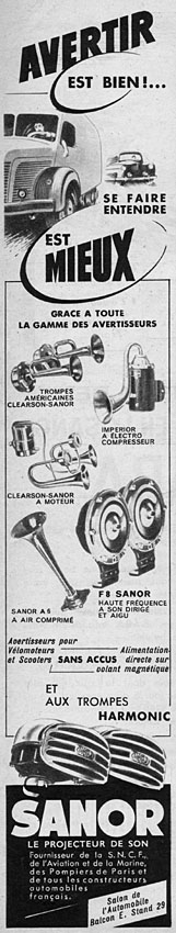 Advert Sanor 1952