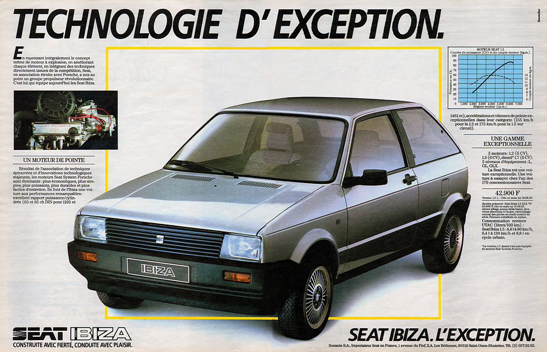 Advert Seat 1985