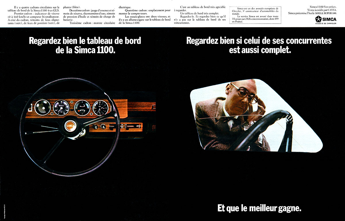 Advert Simca 1969