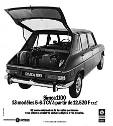 Advert Simca 1974