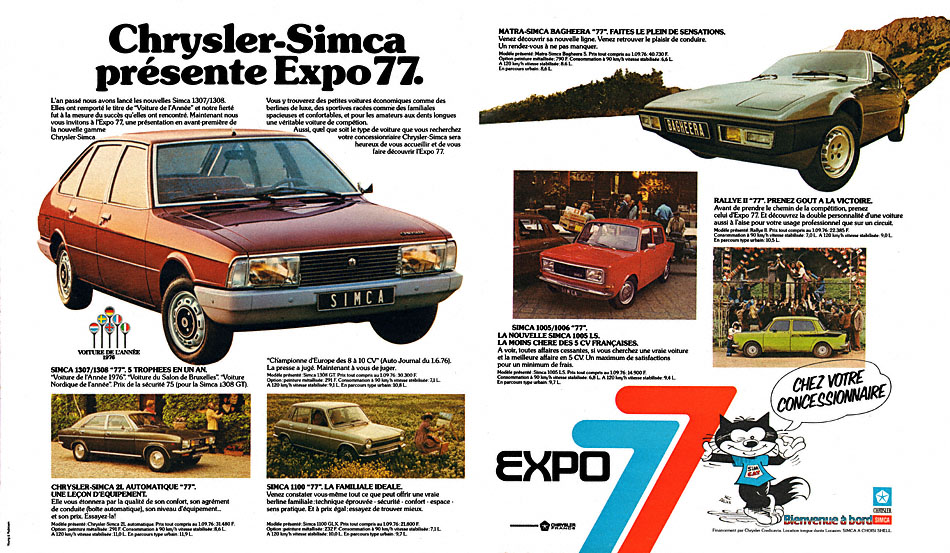 Advert Simca 1976