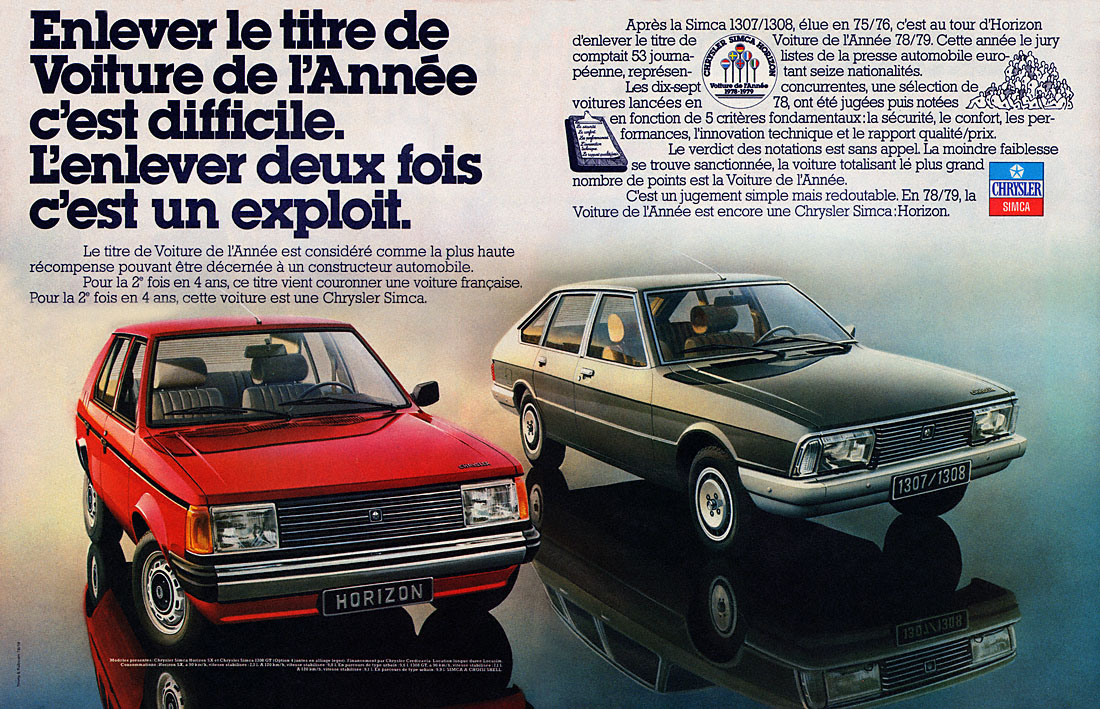 Advert Simca 1979