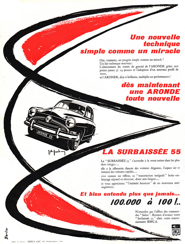 Advert Simca 1954