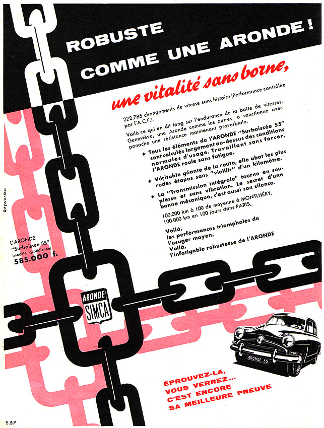 Advert Simca 1954