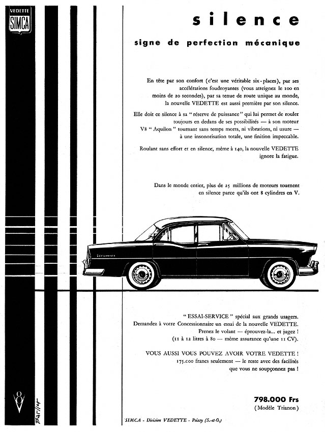 Advert Simca 1955