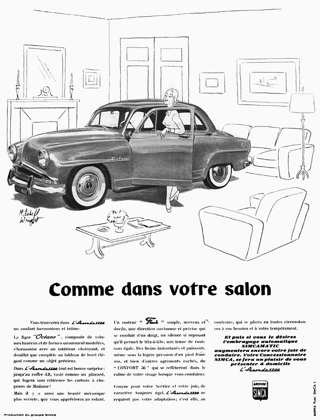 Advert Simca 1955