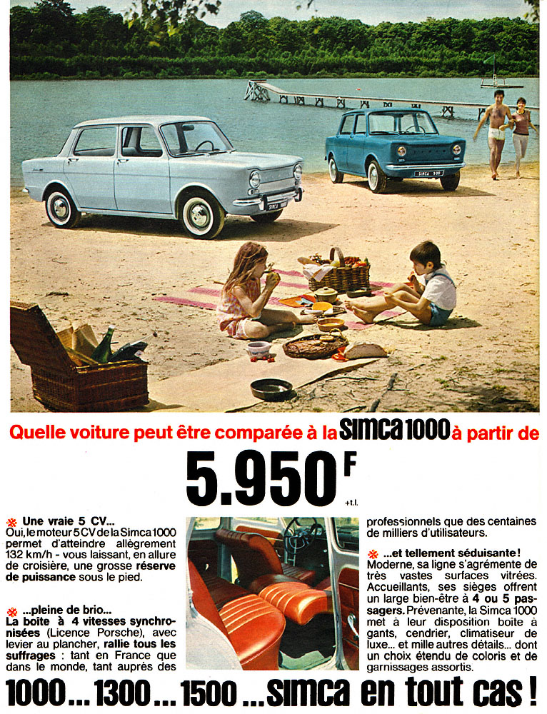 Advert Simca 1965