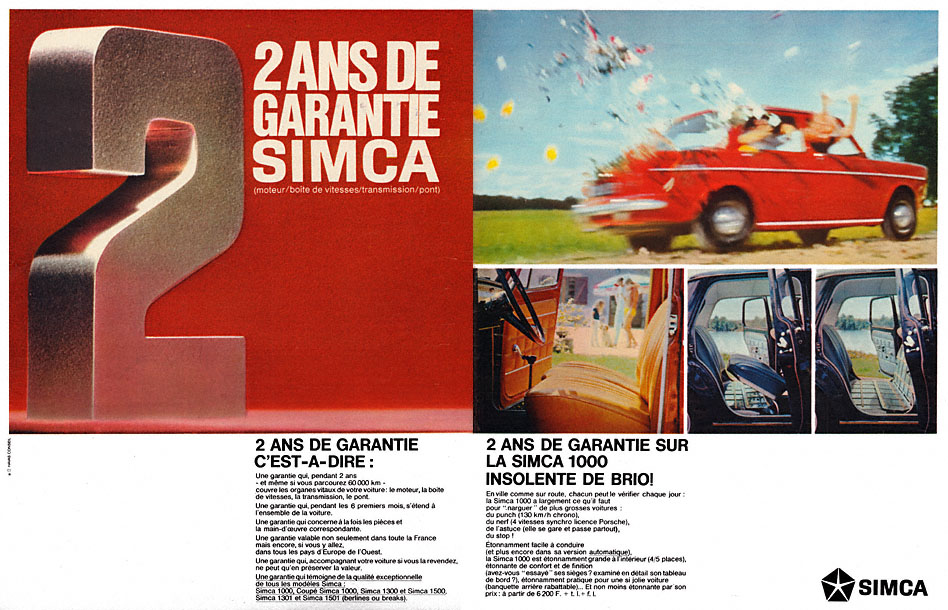Advert Simca 1966