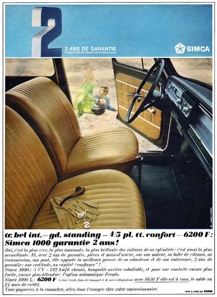 Advert Simca 1967