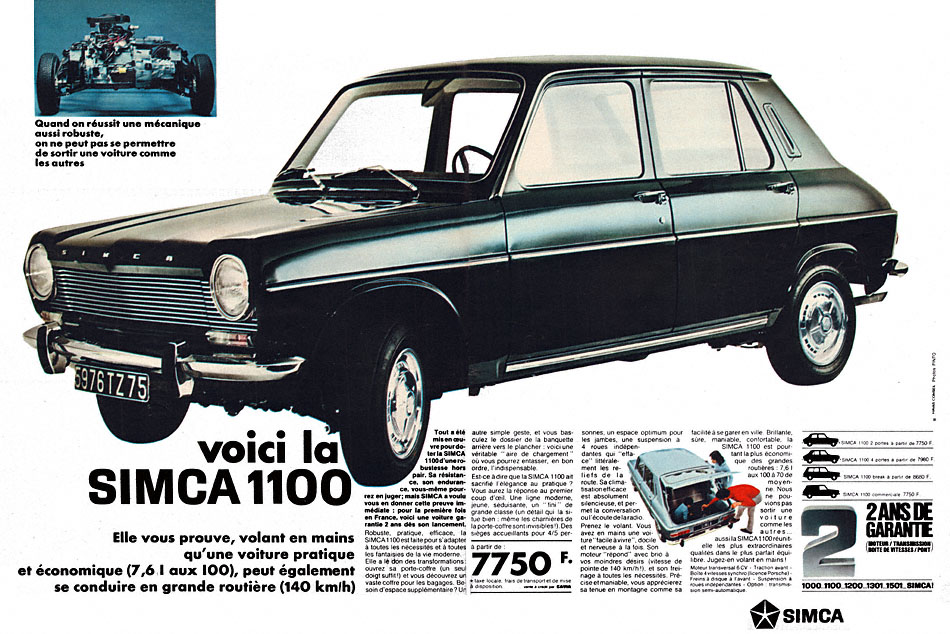 Advert Simca 1967