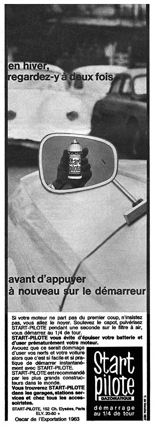 Advert Start Pilote 1963