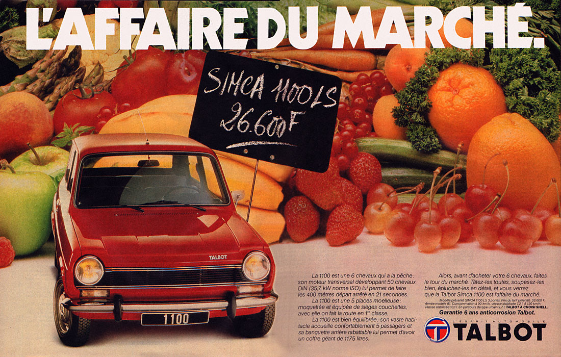 Advert Talbot 1980