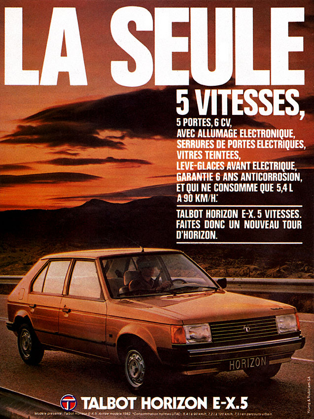 Advert Talbot 1982