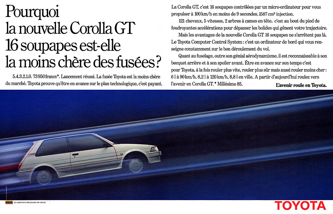 Advert Toyota 1985