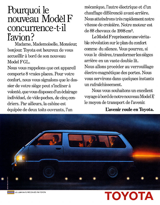 Advert Toyota 1985