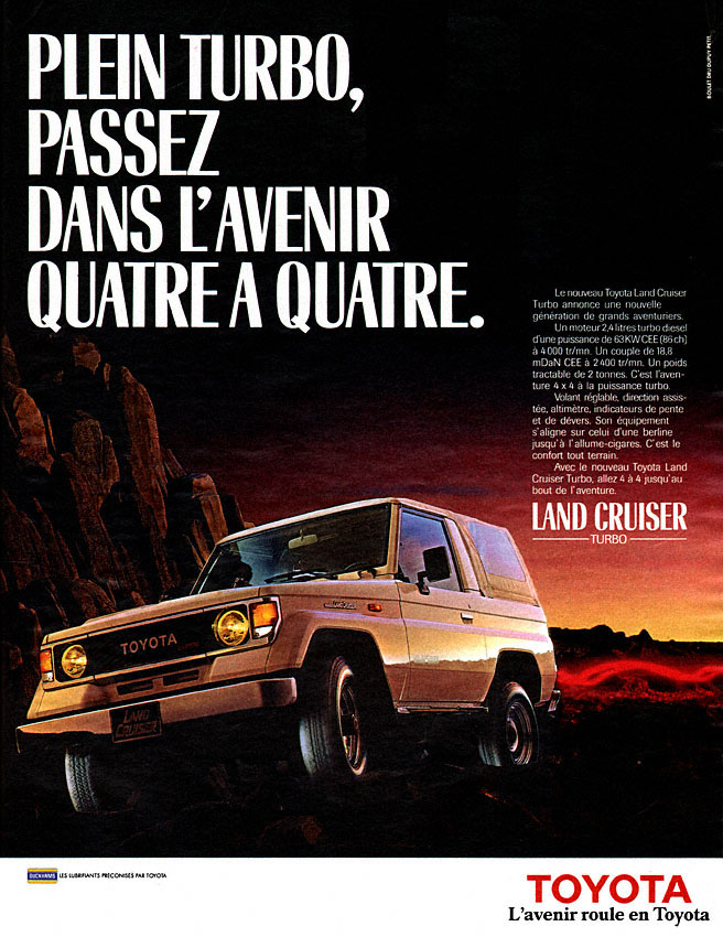 Advert Toyota 1986