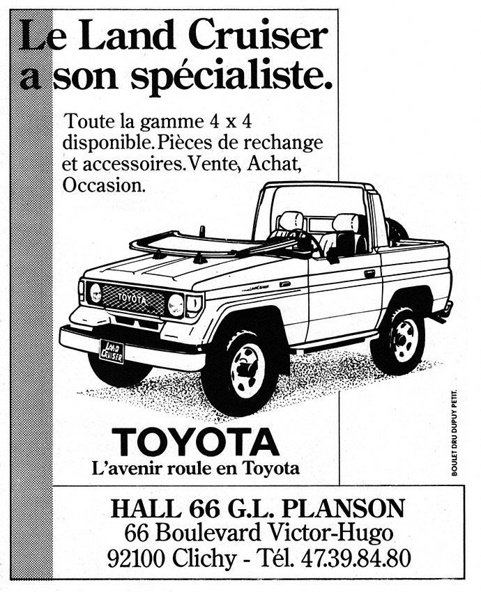 Advert Toyota 1987