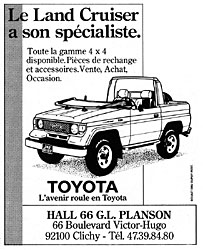 Advert Toyota 1987