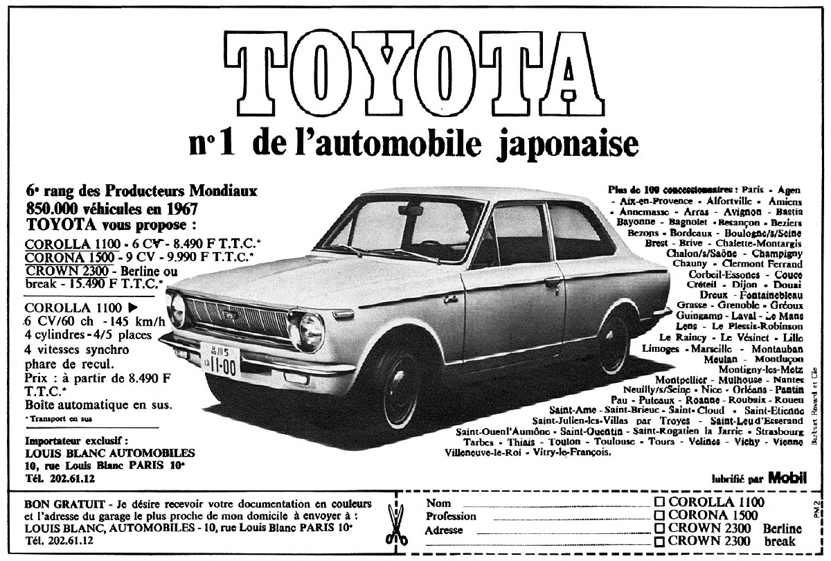 Advert Toyota 1968