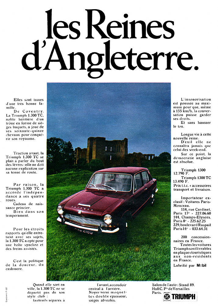 Advert Triumph 1969