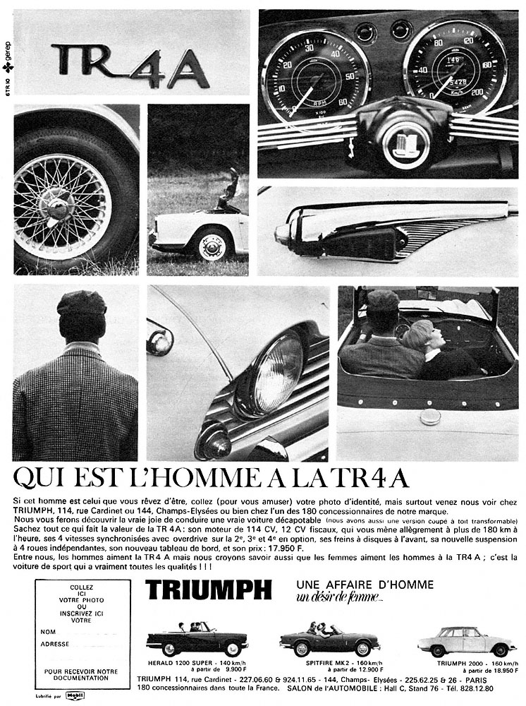 Advert Triumph 1965