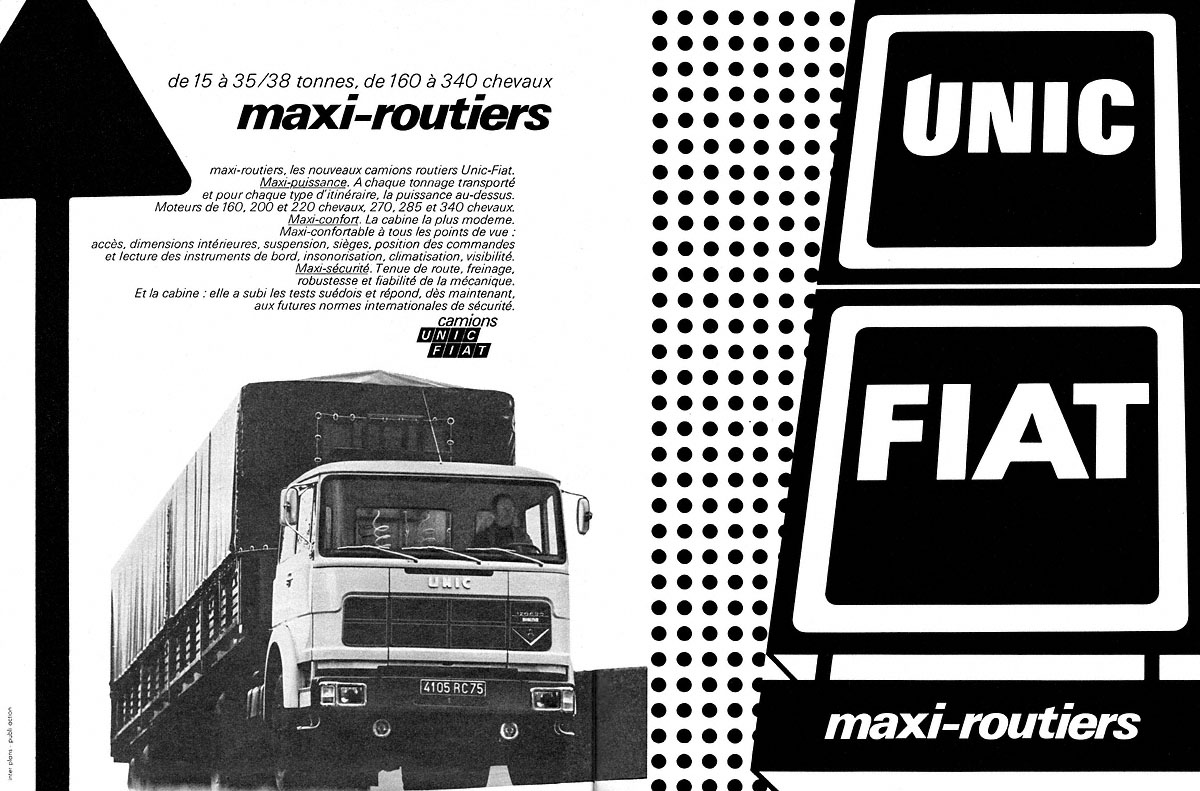 Advert Unic 1970