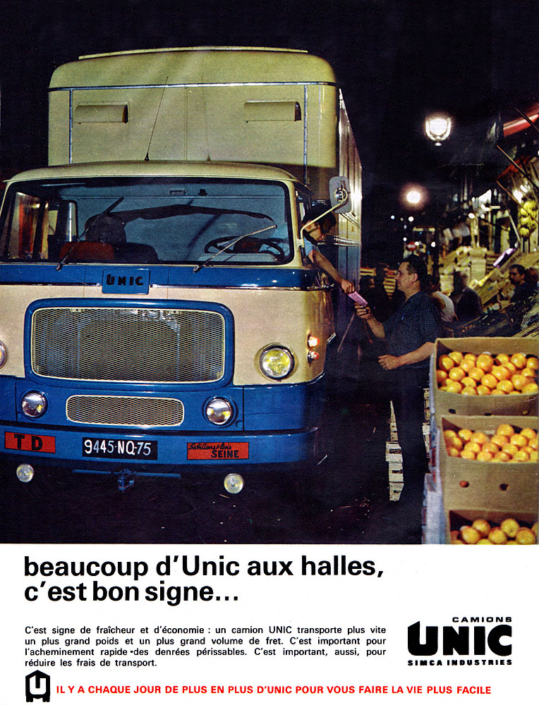 Advert Unic 1963