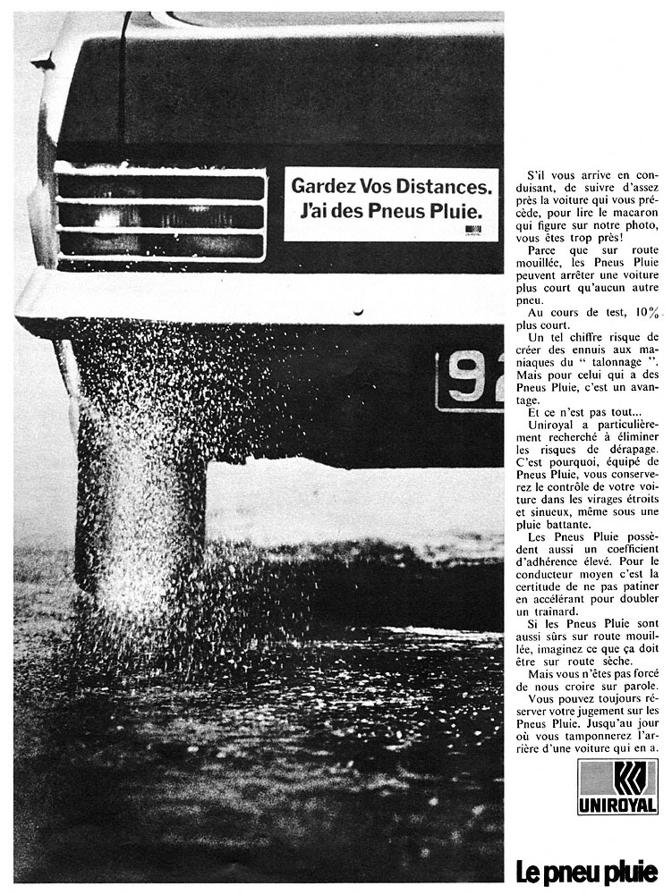 Advert Uniroyal 1969