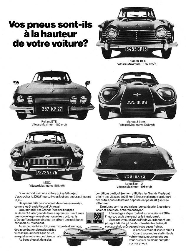 Advert Uniroyal 1969