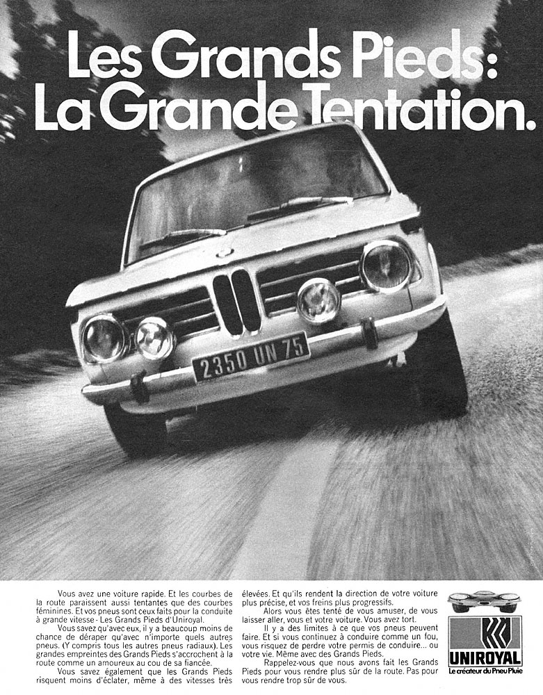 Advert Uniroyal 1970