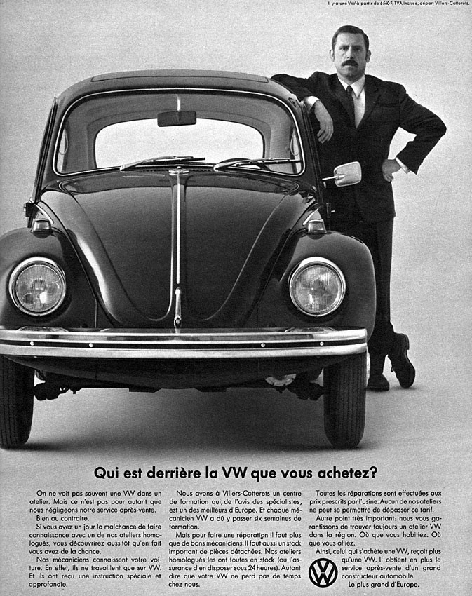 Advert Volkswagen 1969