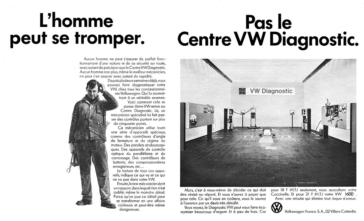 Advert Volkswagen 1970