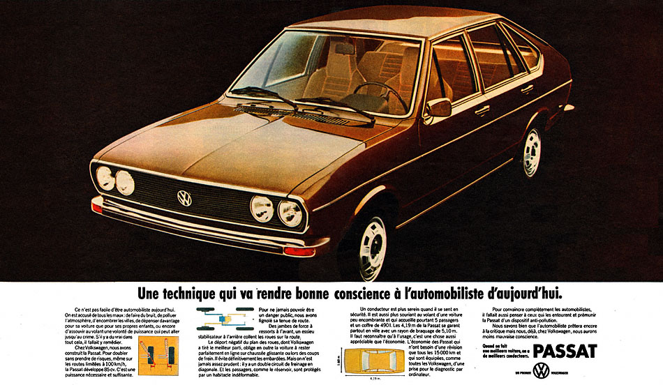 Advert Volkswagen 1973