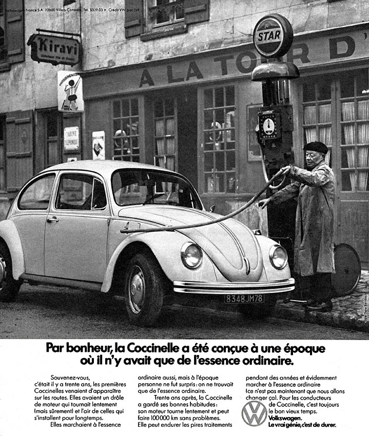 Advert Volkswagen 1974