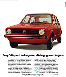 Advert Volkswagen 1974