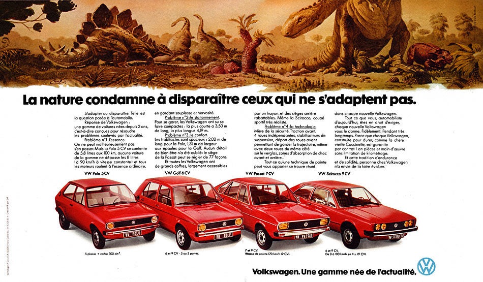 Advert Volkswagen 1975
