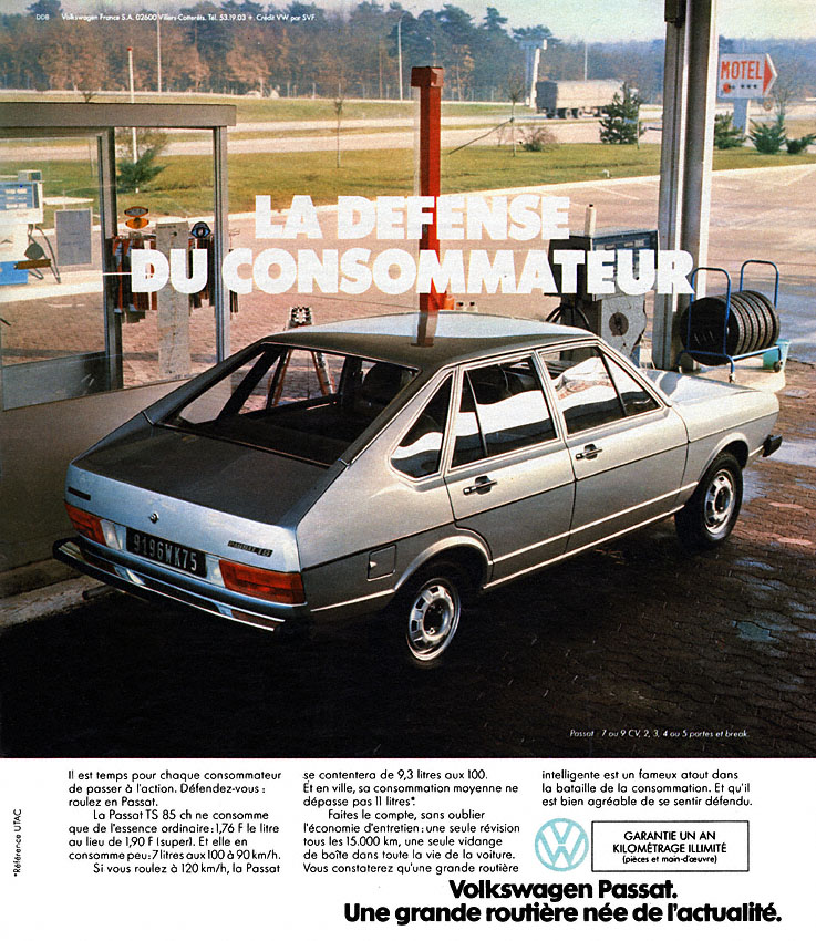 Advert Volkswagen 1976