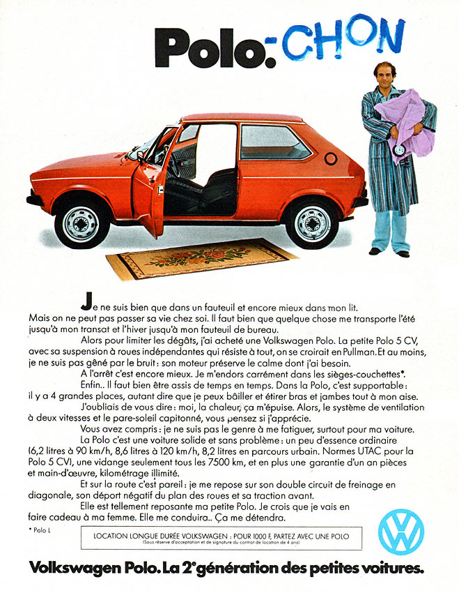 Advert Volkswagen 1976