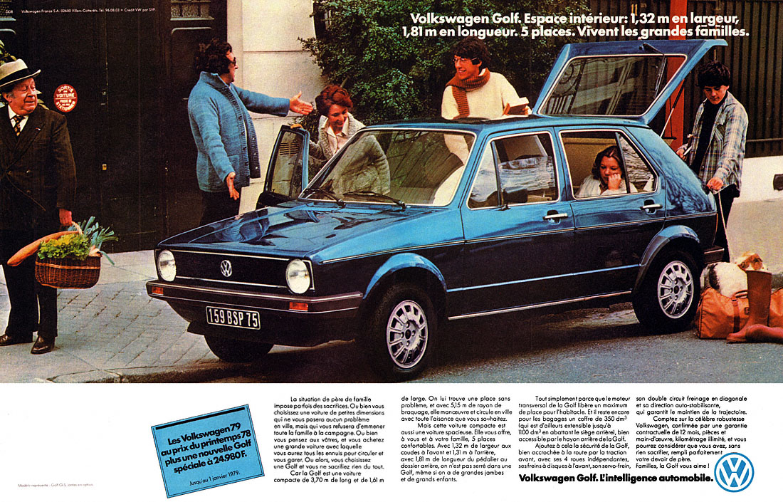 Advert Volkswagen 1978