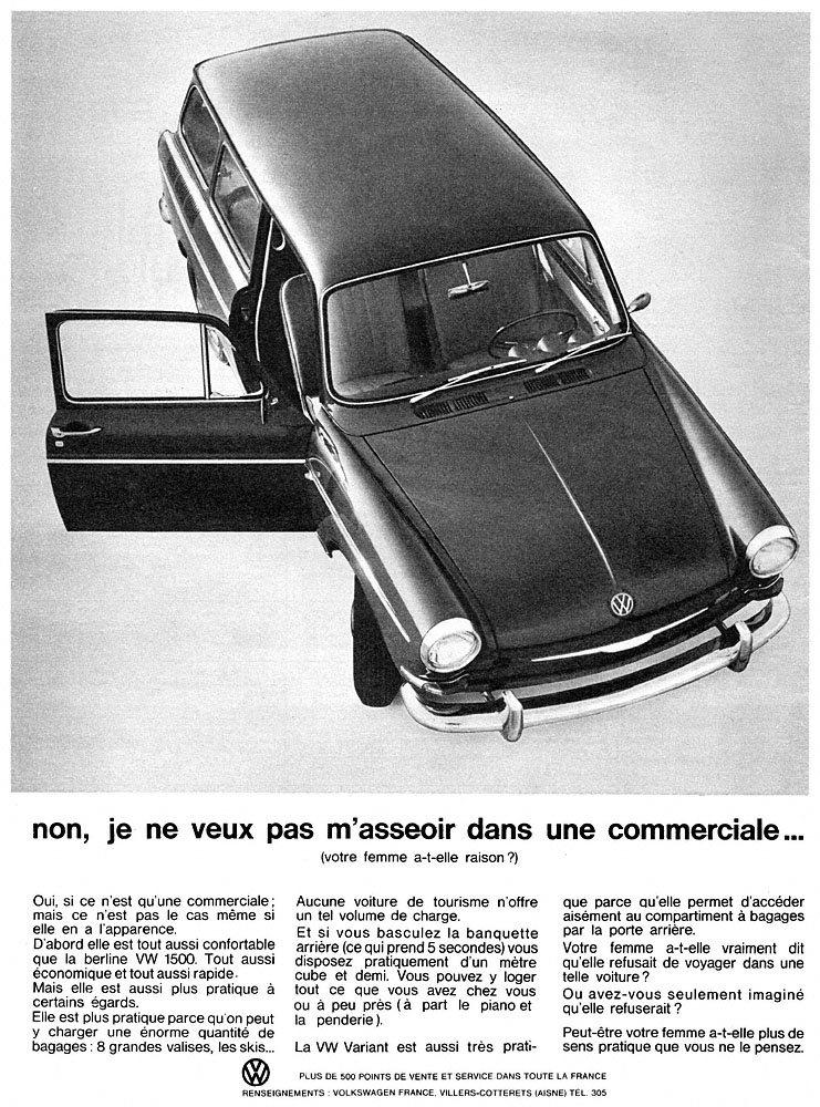 Advert Volkswagen 1964