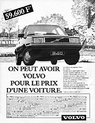 Advert Volvo 1987