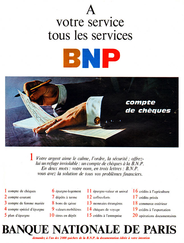 Advert BNP 1967