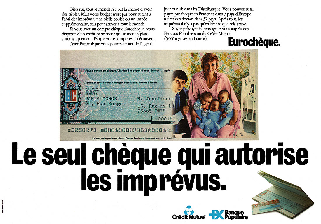 Advert Banque Populaire 1977