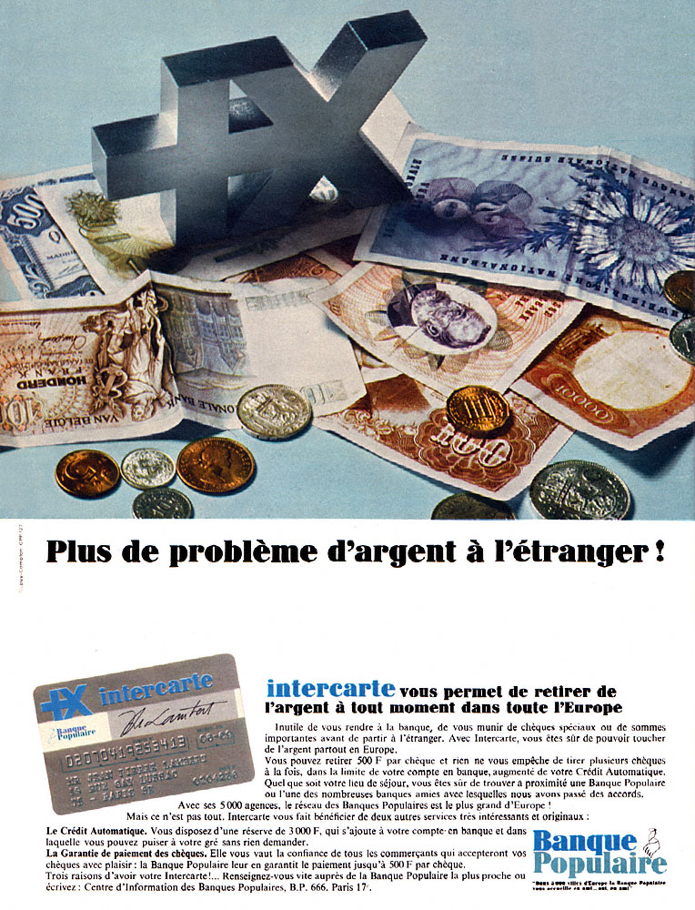 Advert Banque Populaire 1968