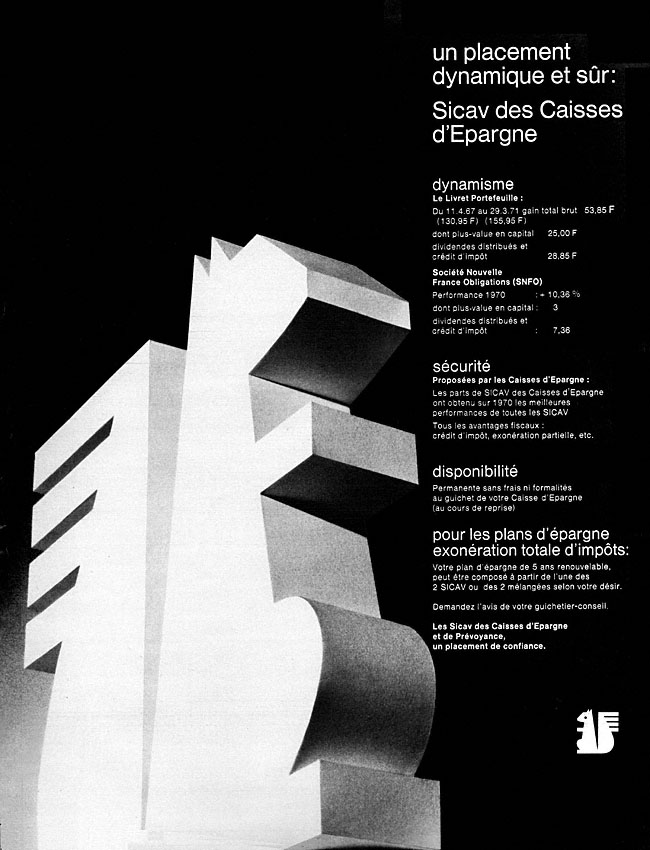 Advert Caisse Epargne 1971