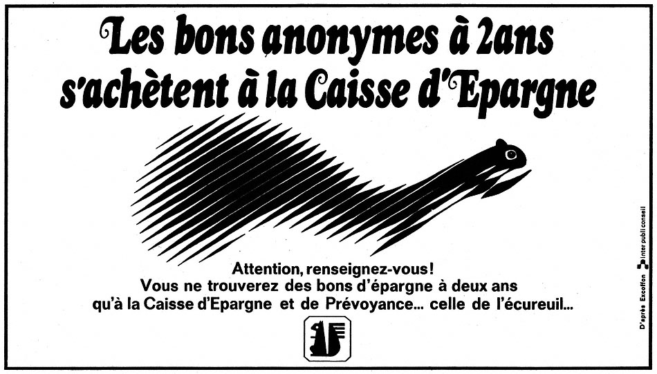 Advert Caisse Epargne 1974